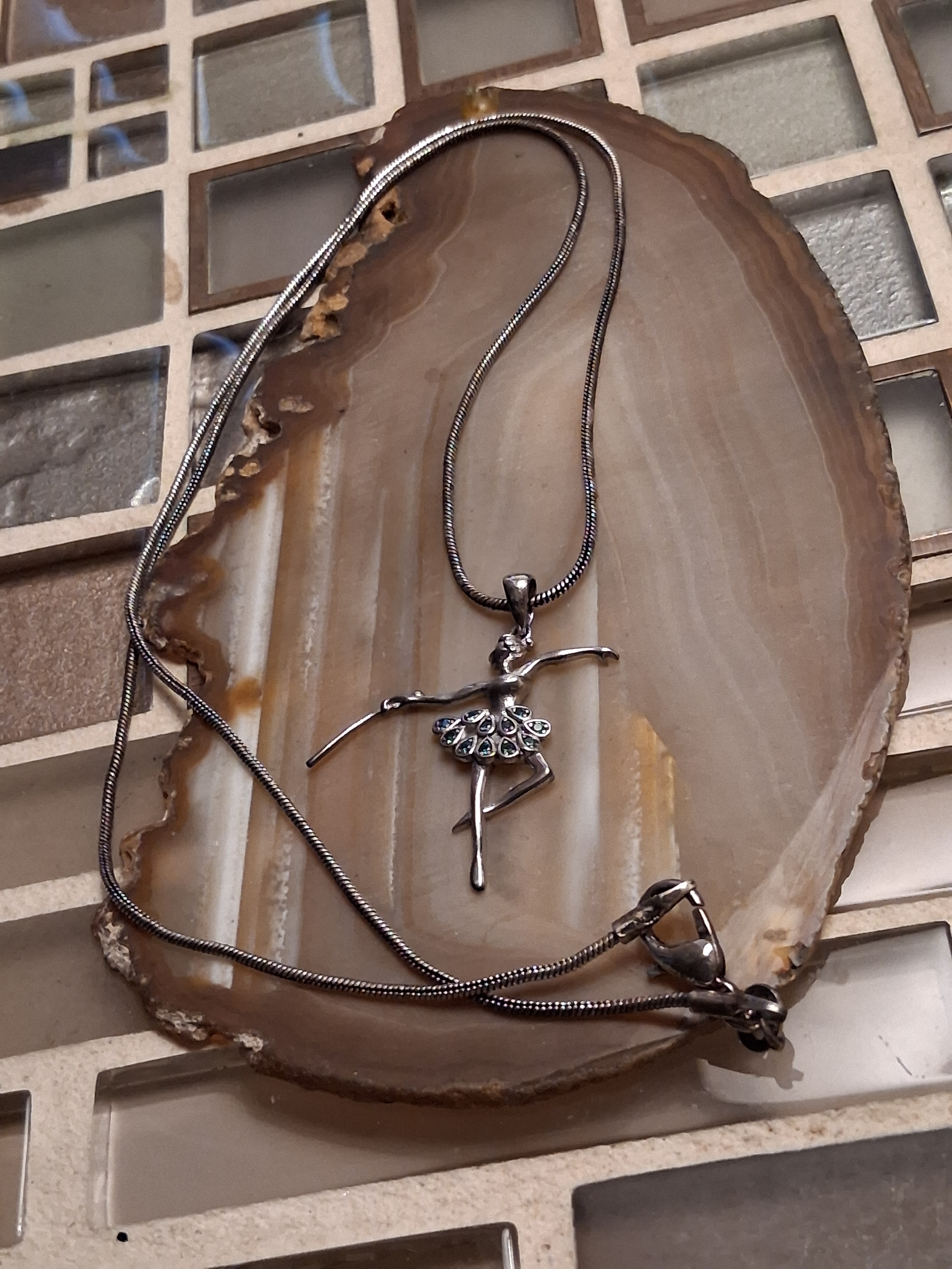 Silver Ballerina Pendant Necklace - Elegant Dancer Jewelry